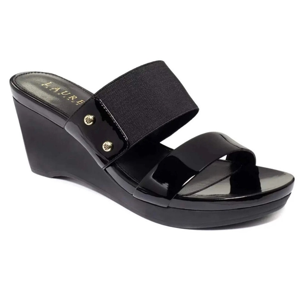 Ralph Lauren Rhianna Platform Wedge Slides, Size 8.5 - Picture 1 of 5